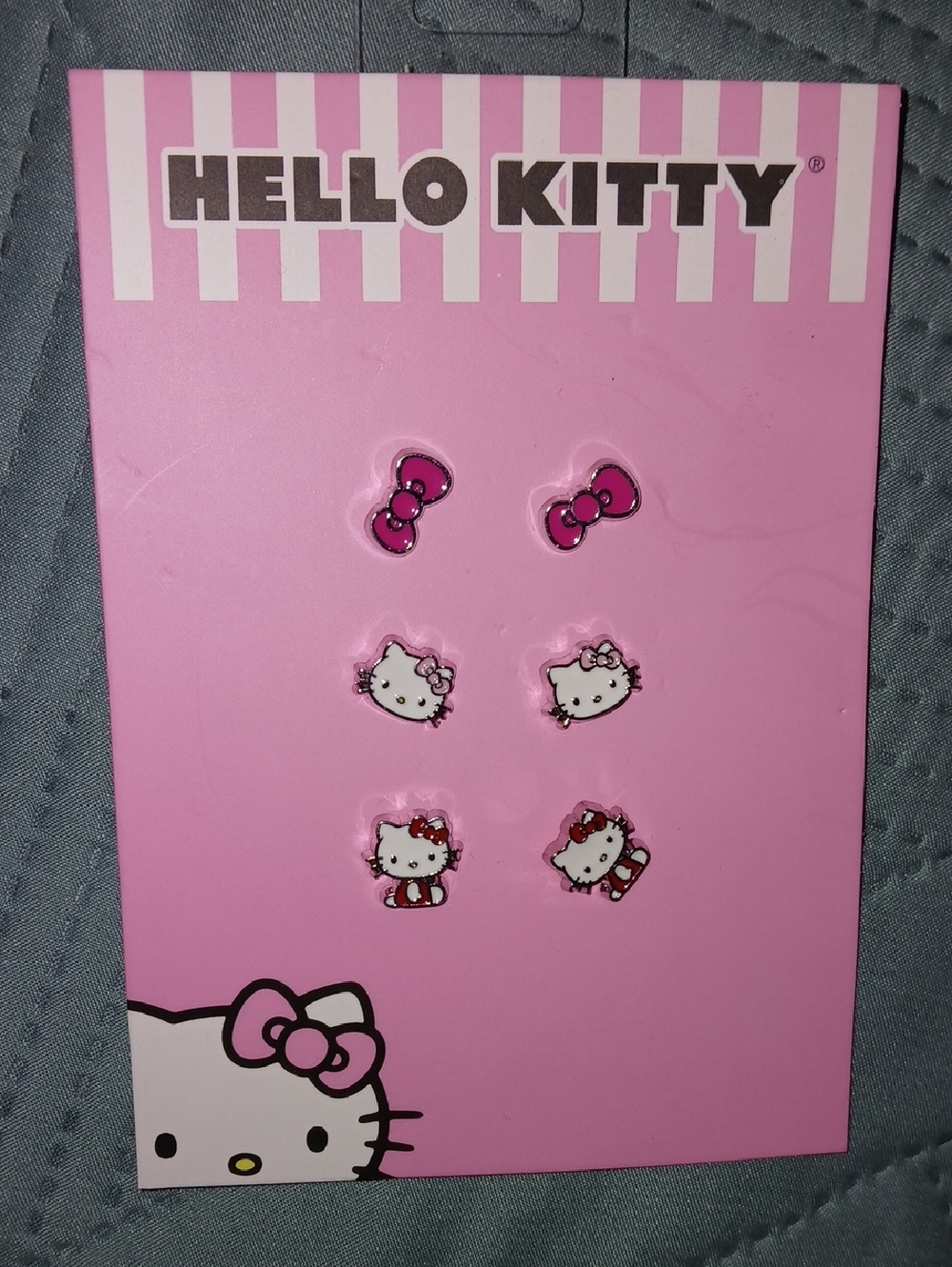 Hello Kitty By SANRIO Pink Bow & Character Stud Earring Set Of 3